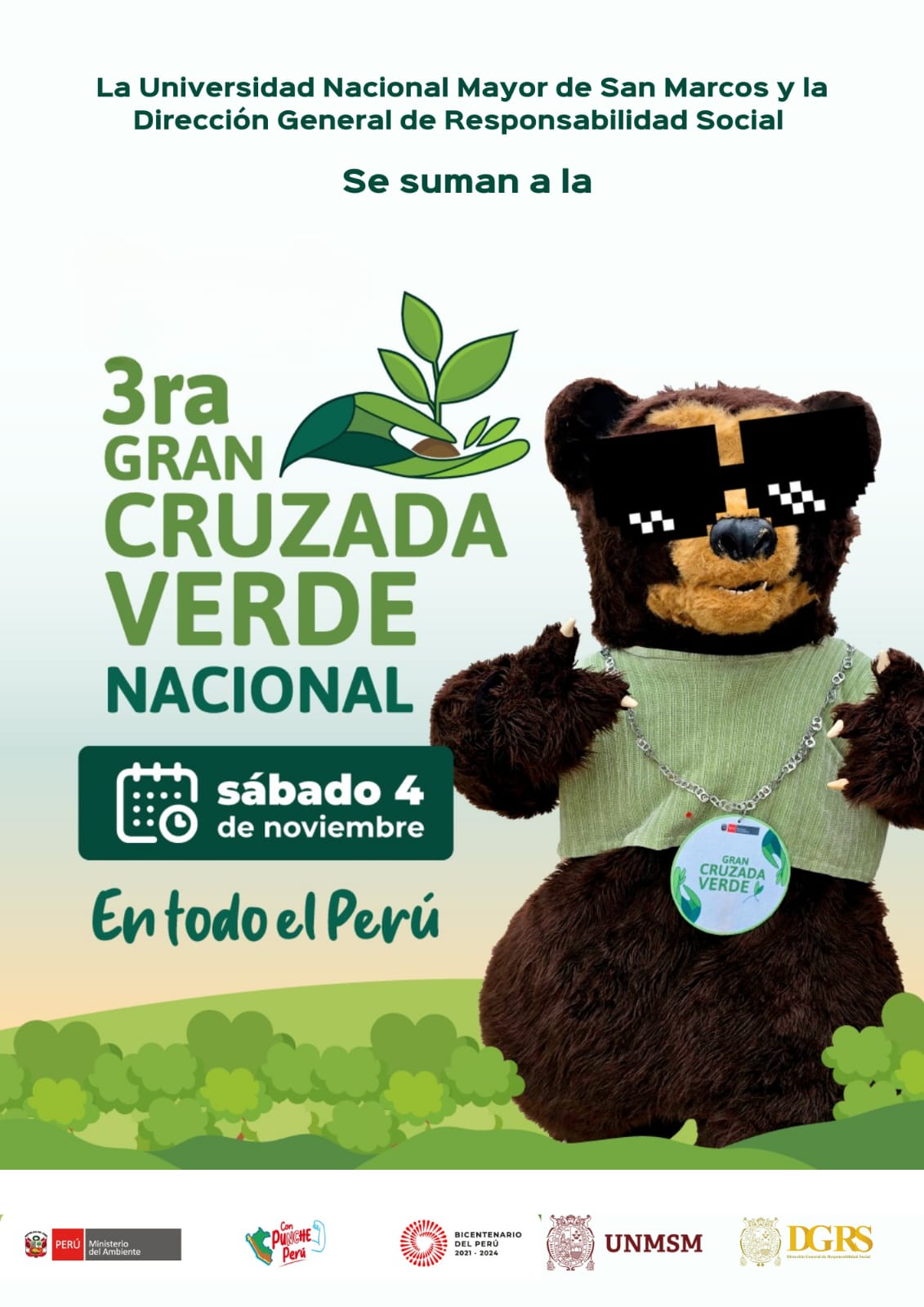 La UNMSM participará en la 3era Gran Cruzada Verde Nacional