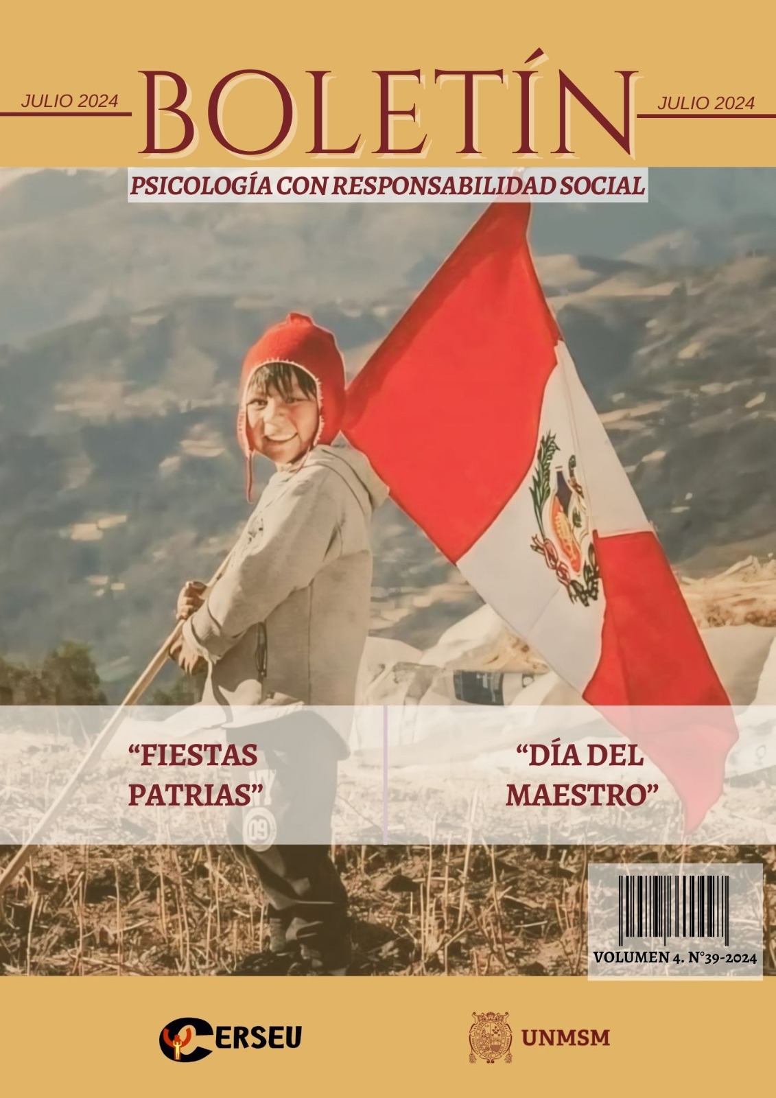 Boletín Informativo N° 39 Vol 4- Psicología con Responsabilidad Social.