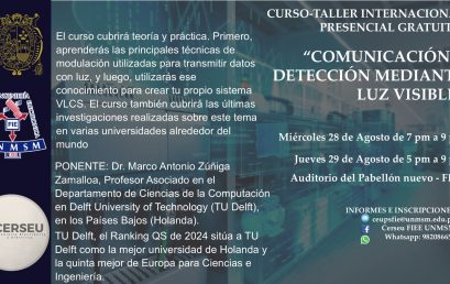 CURSO TALLER INTERNACIONAL – COMUNICACIÓN Y DETECCIÓN MEDIANTE LUZ VISIBLE