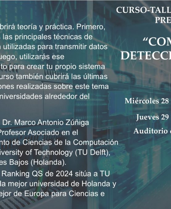 CURSO TALLER INTERNACIONAL – COMUNICACIÓN Y DETECCIÓN MEDIANTE LUZ VISIBLE